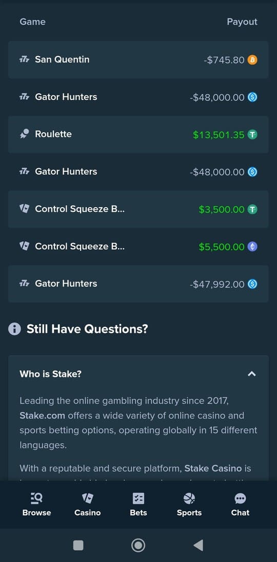 Live casino tables in the Tortuga Casino app